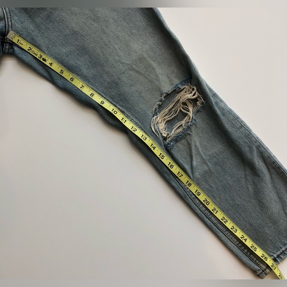 Free People Women’s 27 Destroyed Syxx Boyfriend Jeans Denim Blue OB548601 - Picture 9 of 10